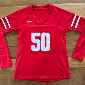 Washington Nationals Nike Jersey 50 Ramirez Long Sleeve Red Women Small
